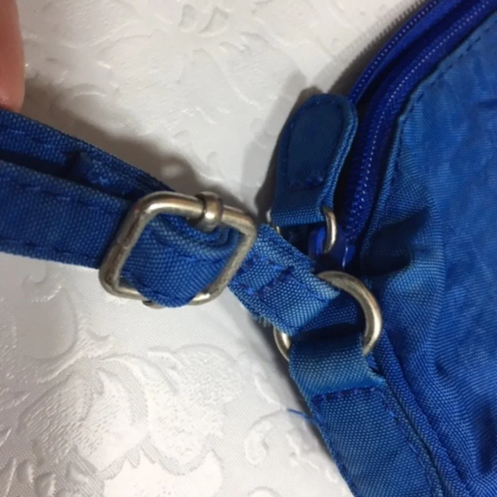 Multi Sac Blue Nylon Crossbody Bag w/ Adjustable Strap - Picture 7 of 10